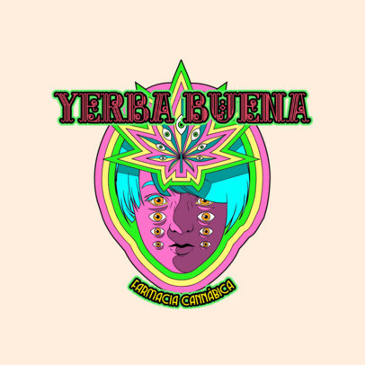 Psychedelic-Themed Logo Maker for Cannabis-Related Brands