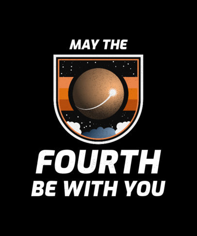 T-Shirt Design Maker Featuring a Planet Graphic for May the 4th