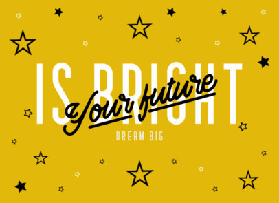 Greeting Card Design Maker Featuring a Graduation Theme with Star Illustrations