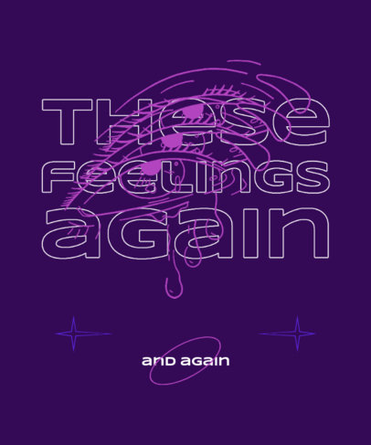 Quote T-Shirt Design Template Inspired by Euphoria 4307n-4487