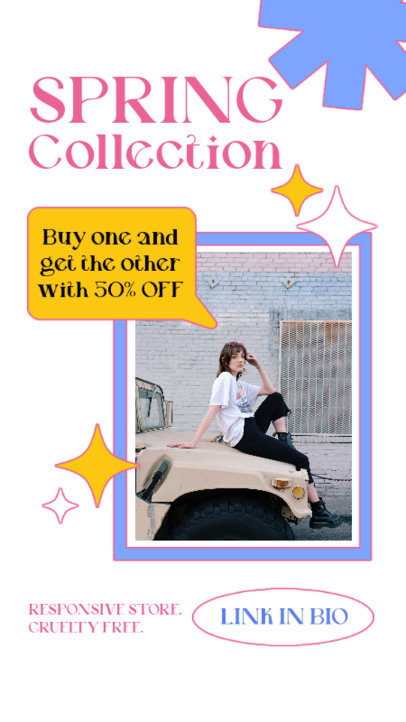 Instagram Story Generator to Announce a Spring Collection With a New Retro Style