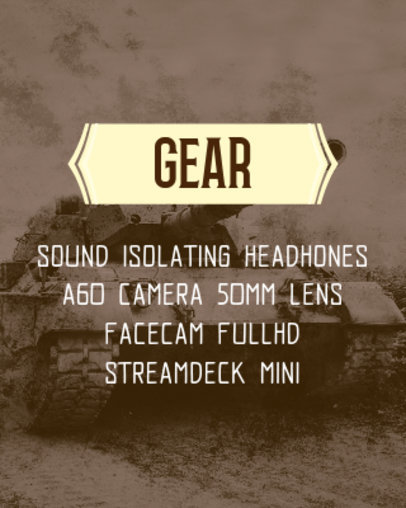 Twitch Info Panel Design Template With a COD-Inspired Aesthetic