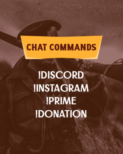 Twitch Info Panel Design Template With a Style Allusive to Call of Duty