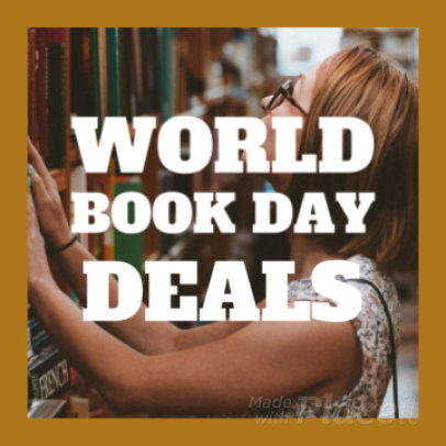 Instagram Post Video Maker with a Promo for World Book Day 1539l-4973