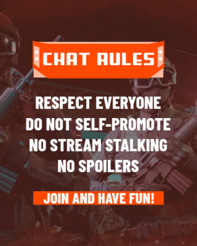 COD-Inspired Twitch Info Panel Design Generator With Rules