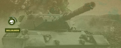 COD-Allusive Twitch Profile Banner Design Generator Featuring a Panzer Graphic