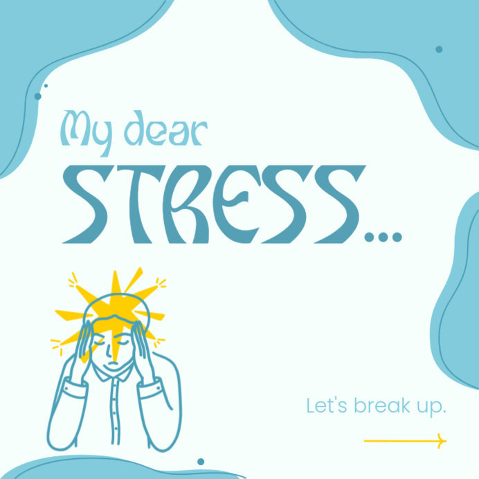 Placeit - Instagram Post Maker with Illustrated Graphics for a Stress ...