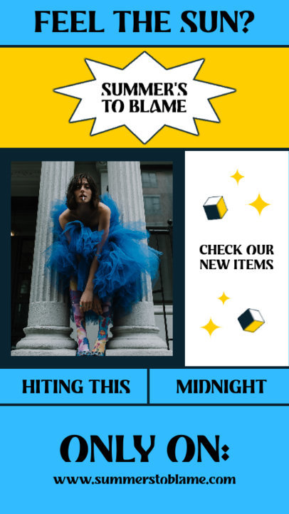 Instagram Story Maker for a Summer Collection with a Colorful Grid Layout