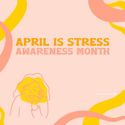 Instagram Post Creator with a Self-Help Guide for Stress Awareness Month