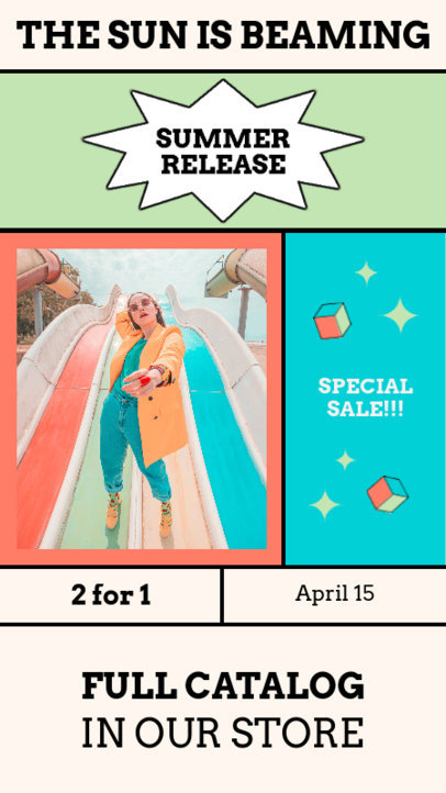 Instagram Story Template for a Clothing Store's Upcoming Summer Release 4967e-el1