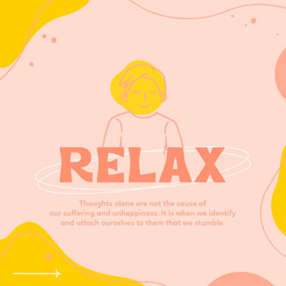 Instagram Post Generator Featuring Relaxing Tips to Fight Anxiety