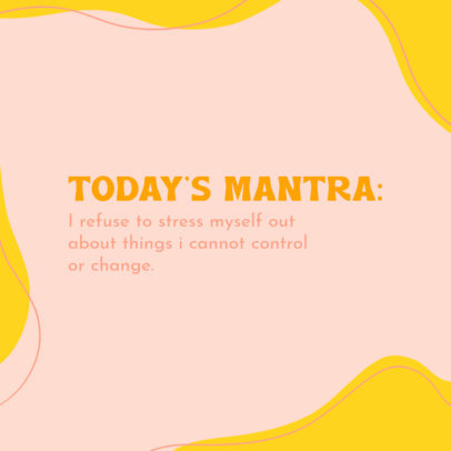 Instagram Post Maker Featuring Positive Daily Reminders to Fight with Anxiety