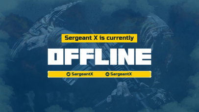 Twitch Offline Banner Design Template With a COD-Inspired Aesthetic