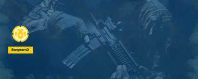 Twitch Profile Banner Design Template With COD-Inspired Weapons