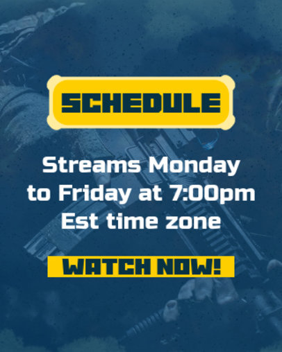 COD-Inspired Twitch Info Panel Design Template With a Schedule