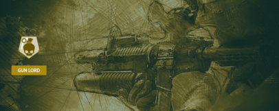 Twitch Profile Banner Design Maker With War Graphics Inspired by Call of Duty