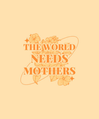 T-Shirt Design Creator With a Mother’s Day Theme and Illustrated Flowers