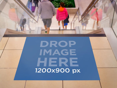 Ad On A Down Stairs Mall