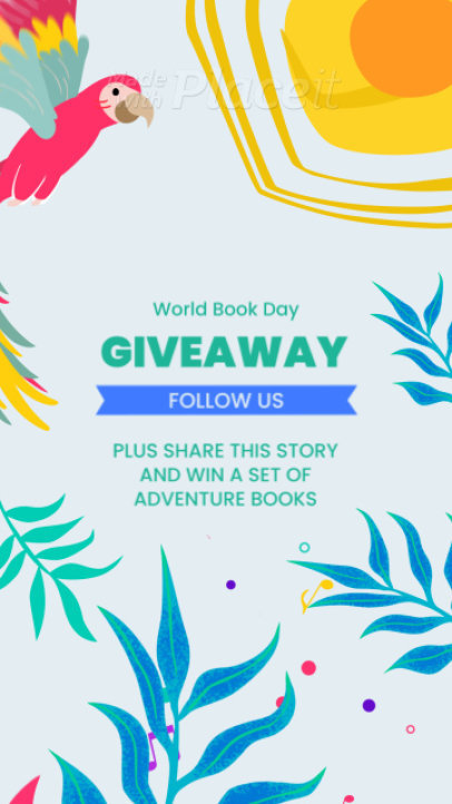 Tropical Animated Instagram Story Video Creator for Adventure Books Giveaway 4566a 4976