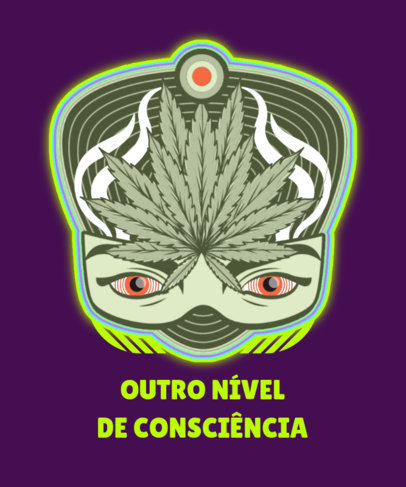 Trippy T-Shirt Design Creator with a Psychedelic 420-Themed Graphic