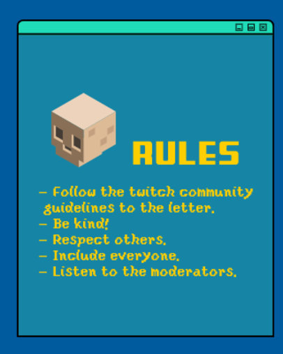 Minecraft-Inspired Twitch Info Panel Generator Featuring a Skull Clipart 4480f