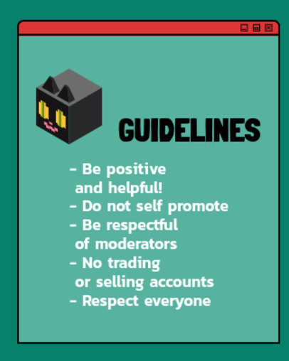 Twitch Rules Panel Creator With a Minecraft-Inspired Cat Clipart 4480h