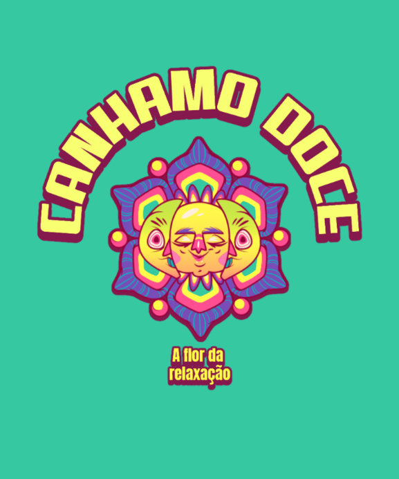 Placeit - Cannabis-Themed T-Shirt Design Template with a Psychedelic ...