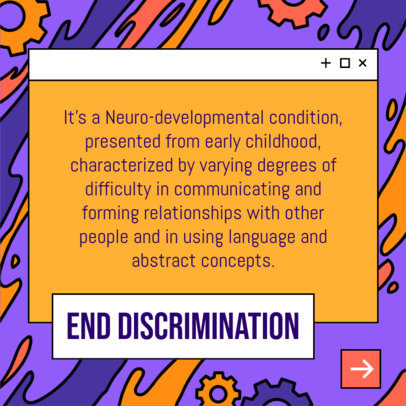 Instagram Post Template to Create Awareness for Neurodiversity