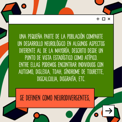 Instagram Post Maker with Information About Neurodiversity