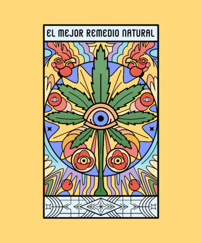 T-Shirt Design Generator With a Cannabis Theme and a Trippy Aesthetic