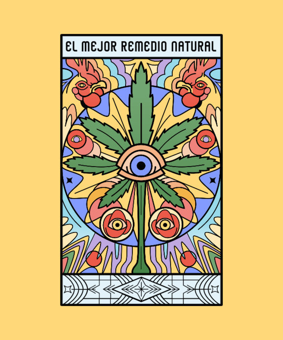 Placeit - T-Shirt Design Generator With a Cannabis Theme and a Trippy ...