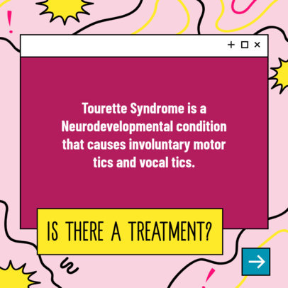 Instagram Post Creator with a Quote About Tourette Syndrome 
