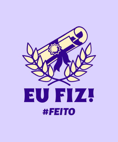 T-Shirt Design Generator with a Festive Quote for a Graduation