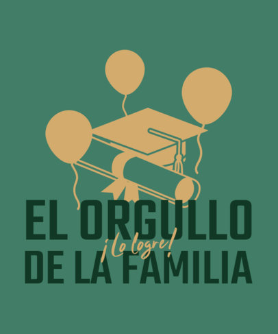 Graduation Themed T-Shirt Design Creator with an Inspirational Quote