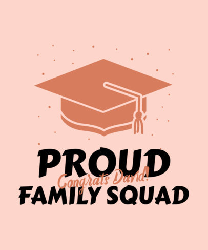 T-Shirt Design Template Featuring a Graduation Hat Graphic and a Quote
