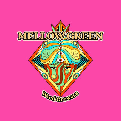 Psychedelic Logo Template for a Cannabis-Related Brand