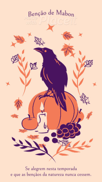 Instagram Story Video Maker Featuring a Dark Academia Aesthetic with an Animated Raven