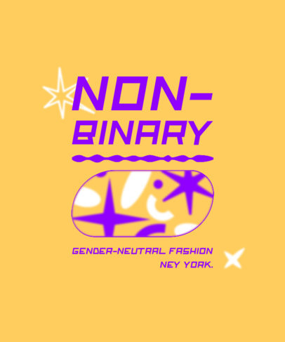 Abstract T-Shirt Design Template for a Clothing Brand for Non-Binary People 4940A