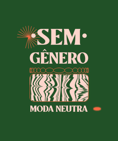T-Shirt Design Template for a Brazilian Gender Neutral Clothing Brand 4940E