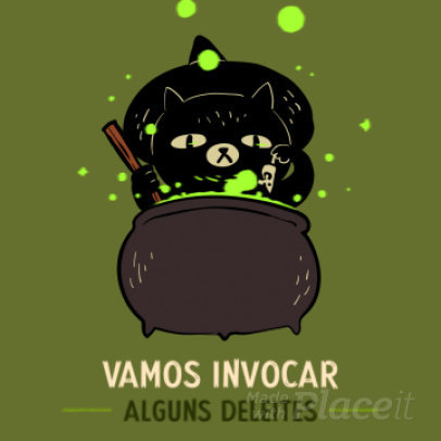 Dark Academia-Themed Instagram Post Video Maker with an Animated Witch Cat 4862