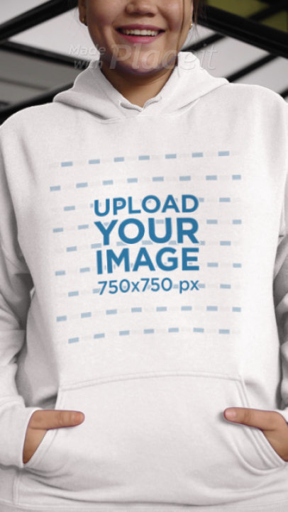 Hoodie Video Featuring a Woman Making Different Facial Expressions 4917v