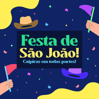 Colorful Instagram Post Maker to Celebrate Festas Juninas 4496