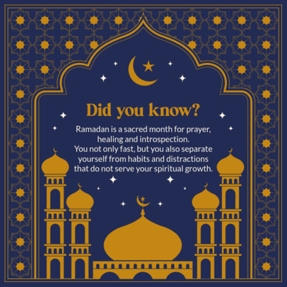 Instagram Post Design Generator Featuring Facts About Ramadan 4983-el1