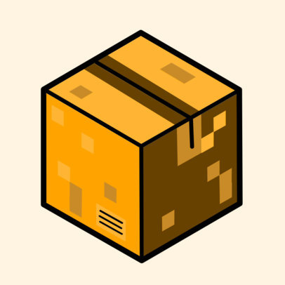 Minecraft-Inspired Twitch Sub Badge Maker Featuring a Cardboard Box Graphic 5024