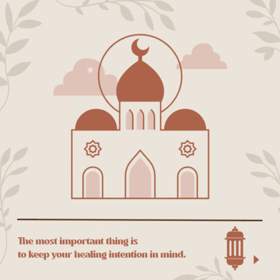 Ramadan-Themed Instagram Post Design Generator Featuring a Mosque Icon 4489