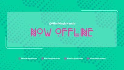 ASMR-Themed Twitch Offline Banner Design Template with a Minimalistic Style