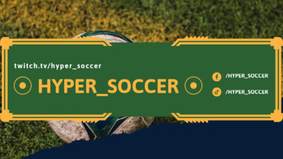 Twitch Offline Screen Maker for Soccer Streamers Featuring Colored Frames