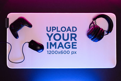 Mousepad Mockup Featuring Gaming Stuff