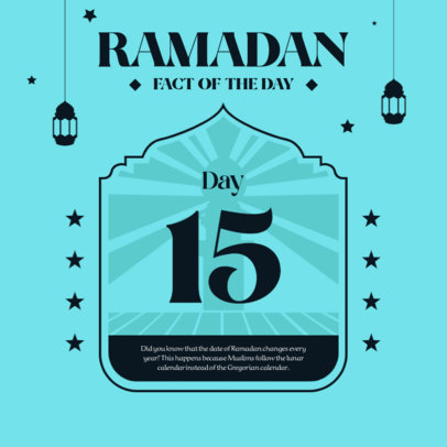Ramadan-Themed Instagram Post Design Maker Featuring a Day Count 4984-el1