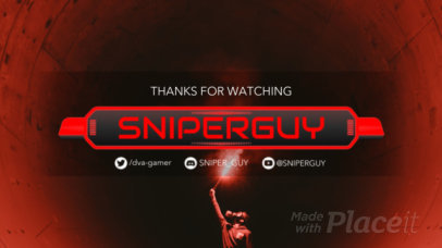 Twitch Screen Video Template for Shooter Gamers Featuring Glitching Effects